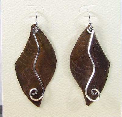 Plate Earrings with Sterling Accents