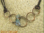 Rings with Bismuth Crystal Pendant