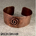 Copper Cuff with Spiral