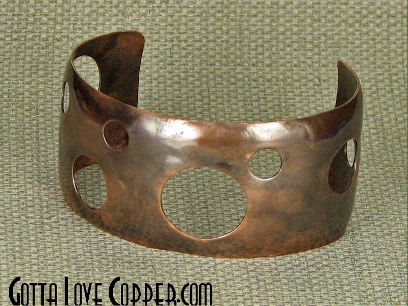 Hole-y Copper Cuff