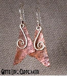 Copper and Swirl Earrings