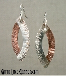 Copper & Sterling Peekaboo Earrings