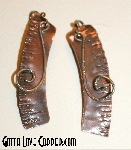 Copper Earrings with Wire Accents