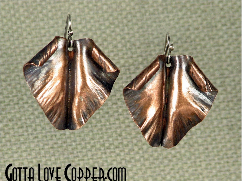 Folded Leaf Earrings