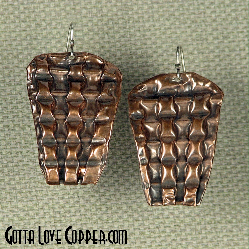 Patterned Shield Earrings