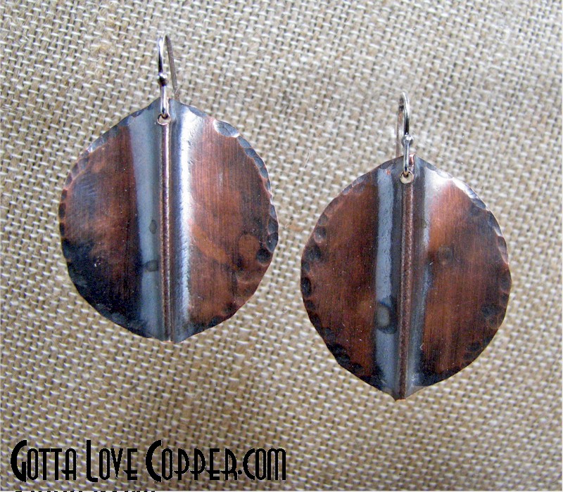 Folded Disk Earrings