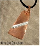 Copper Pendant with Sterling Highlights