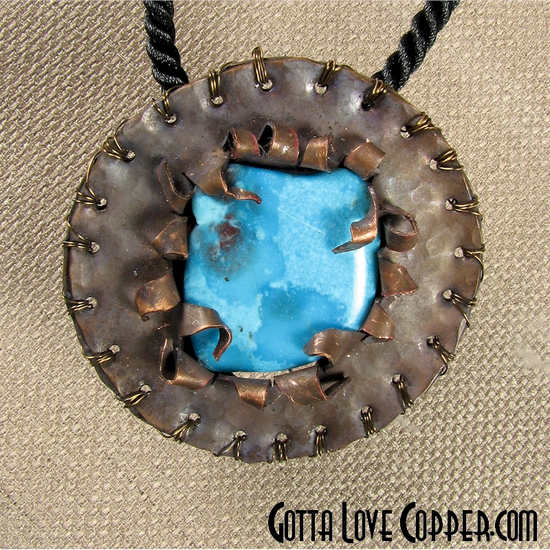 Copper and Turquoise Pendant