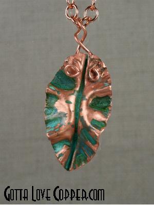 Colored Dogwood Leaf Pendant