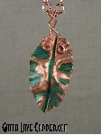 Colored Dogwood Leaf Pendant