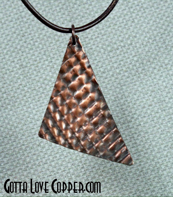 Wrinkled Copper Pendant