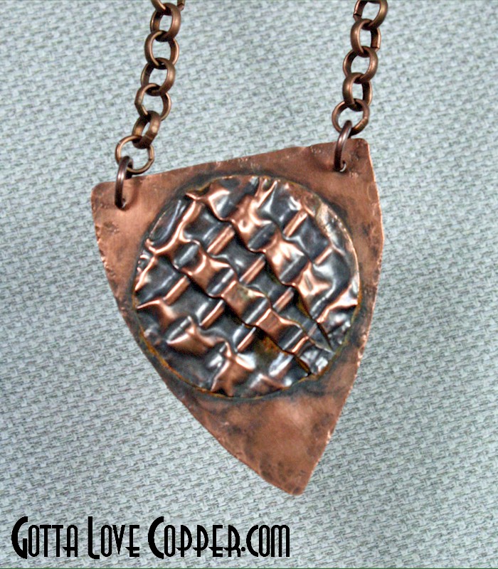 Patterned Shield Pendant