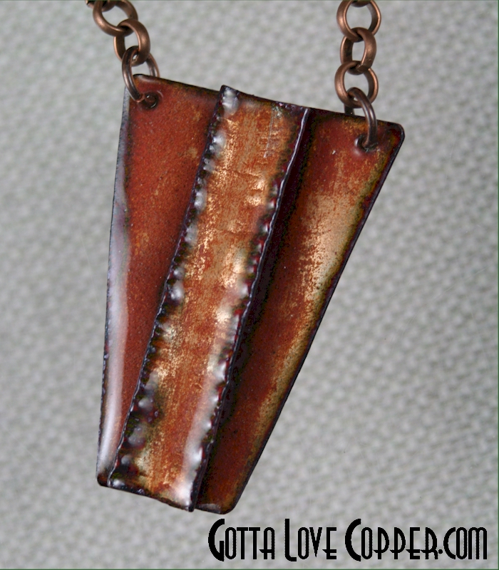 Enameled Wedge Pendant