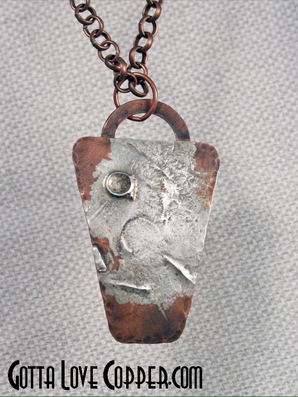 Copper Pendant with Sterling Silver