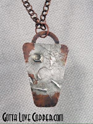 Copper Pendant with Sterling Silver