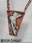 Copper Pendant with Sterling Silver Sculpture