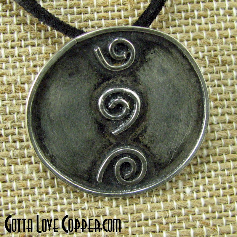 Sterling Silver Disk Pendant with Accents