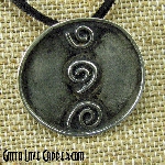 Sterling Silver Disk Pendant with Accents