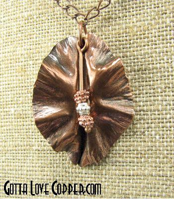 Leaf Pendant with Beads
